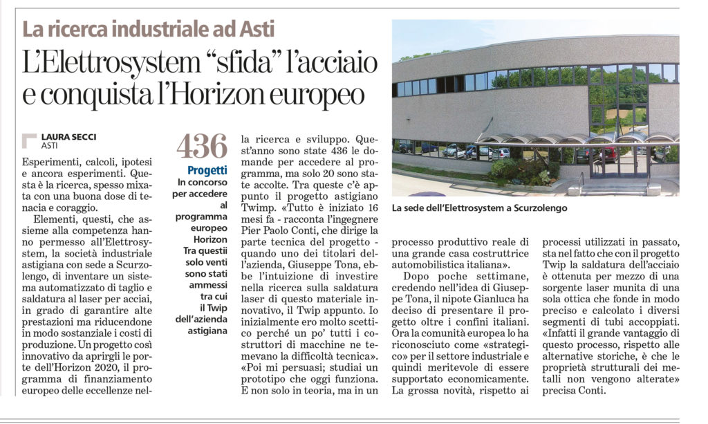 Horizon 2020 La-Stampa-economia-Regionale